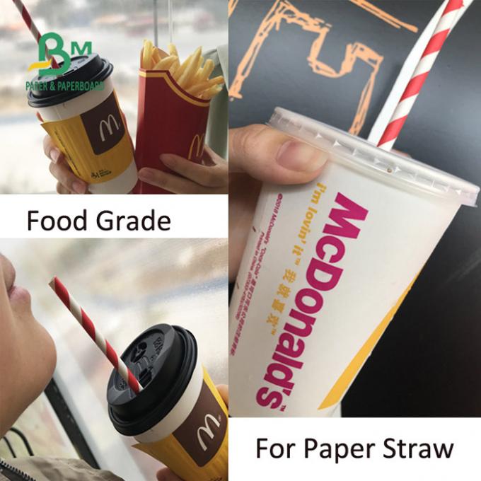 60gsm 컬러 파파에르 묶음을 만드는 미생물에 의해 분해된 120g 백색 크라프트지 종이 빨대