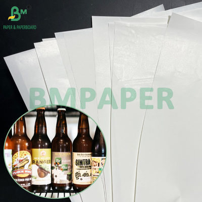 65gm 70gm 물 막성 습기 강도 C1S 맥주 병 스티커용 라벨 종이