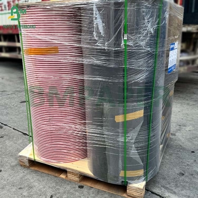 60g 짚 종이 붉은 줄무늬 모든 검은 색 상단 종이 롤 600mm 620mm