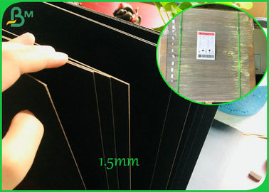 800GSM 1.2mm 상한 선물 상자를 만들기를 위한 양측 입히는 까만 색깔 판지