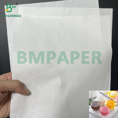 매끄러운 오일 پروف 38 60 GSM 화이트 컵 케이크 종이 라인어 시트 3 키트 5