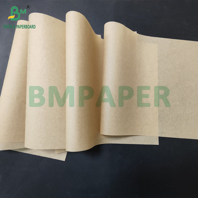 35gsm 40gsm 갈색 지방 방지 샌드위치 포장 종이 식품 바구니 700mm