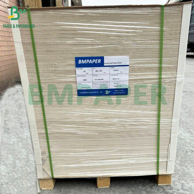 350gm CKB 백색 표면 브라운 크래프트 후기 샐러드 상자 25' x 38'