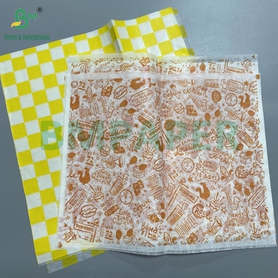 30gm 40gm 햄버거 포장 종이 음식 간식 포지 Wax Coated Oil Waterproof