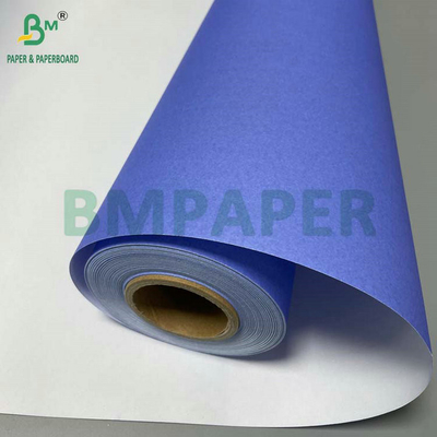 610mm x 50m A0 A1 80GSM 보라색 파란색 CAD 플롯터 종이 롤