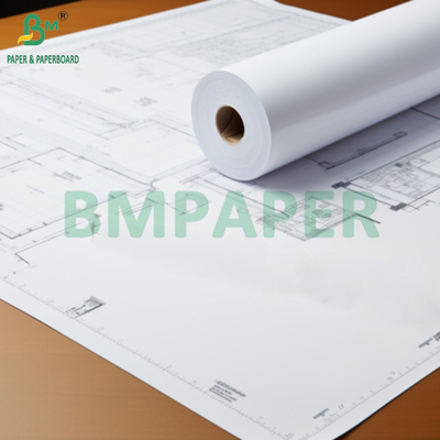 24" x 150" CAD 20lbs 본드 잉크젯 그래프 2′′ 코어용 넓은 형식 플롯터 종이