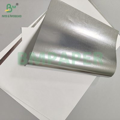55gm 70gm 슬라이버 종이 흰색 뒷면 금속 종이 포장 담배와 차