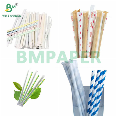 100% 친환경 안전 24grs 26grs 28grs 빨대 포장지 롤 29mm 34mm