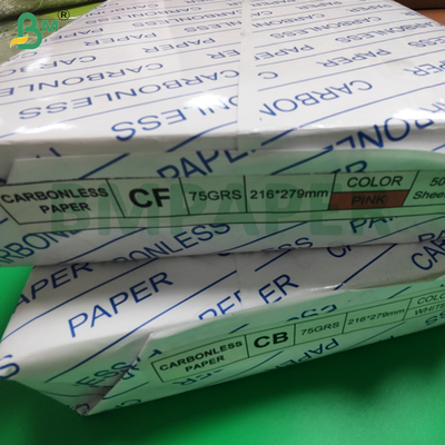 75g 80g NCR CB CFB CF 탄소 없는 복사 종이 8 1/2 X 11 인치 검은색 이미지