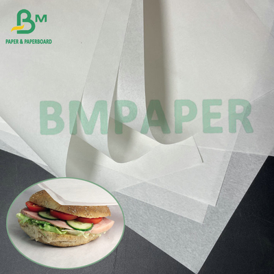 34gm 40gm 45gm 샌드위치 포장용 흰색 또는 갈색 지방 방지 종이 롤