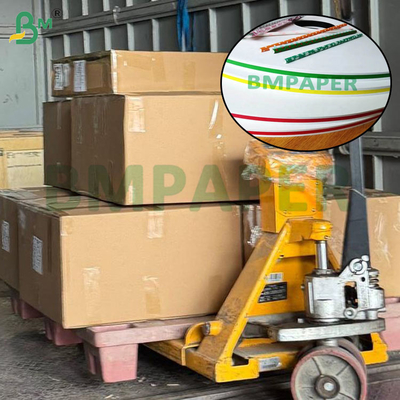 60g 식품 등급 빨대 종이 15mm X 3100mm 음료 빨대 용 다른 패턴