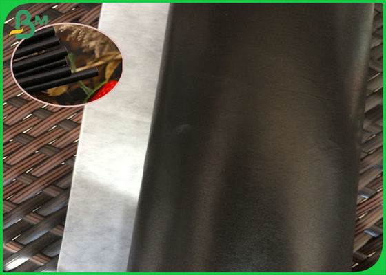 60gsm FSC와 FDA 증명서 커피 또는 우유 차를 위한 인쇄할 수 있는 까만 밀짚 음식 급료 종이 목록