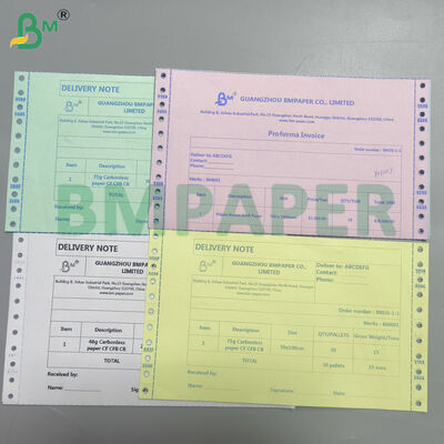 Top Middle Bottom Carbonless Paper Sheet 48 - 80 gsm Digital Printing