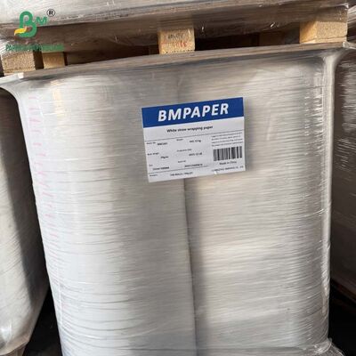 28mm x 6000m 짚 포장 종이 26gsm 일회용 짚 포장