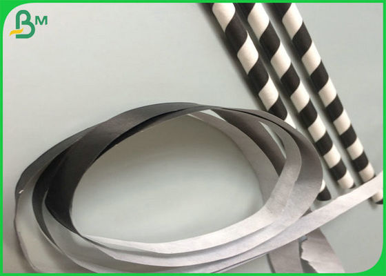 60gsm FSC와 FDA 증명서 커피 또는 우유 차를 위한 인쇄할 수 있는 까만 밀짚 음식 급료 종이 목록