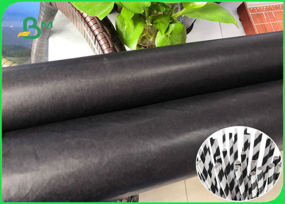 80G 135G 일면 전체 검은 색 인쇄 가능한 빨대 종이 롤