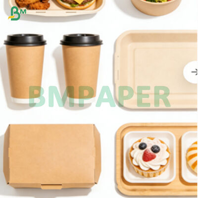 식품 포장을 위한 좋은 접힘 저항 브라운 PE 코팅 크래프트 종이