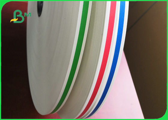 파티용 생분해성 노란색 음료 빨대 종이, 다채로운 줄무늬