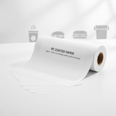 폴리에틸렌 PE 코팅 된 종이 180gsm 350gsm 코팅 재료 PE 식품 포장 표시 및 보호 포장에 이상적입니다